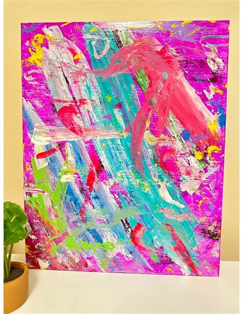 Pink Abstract Art - Etsy