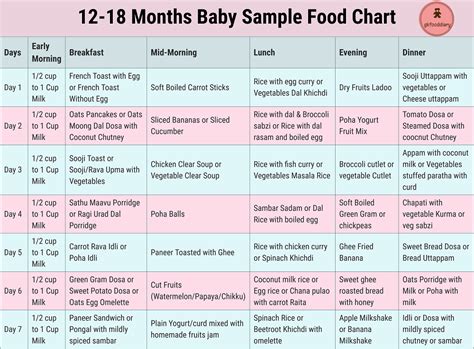 Baby Food 8 Months India - Foods Details