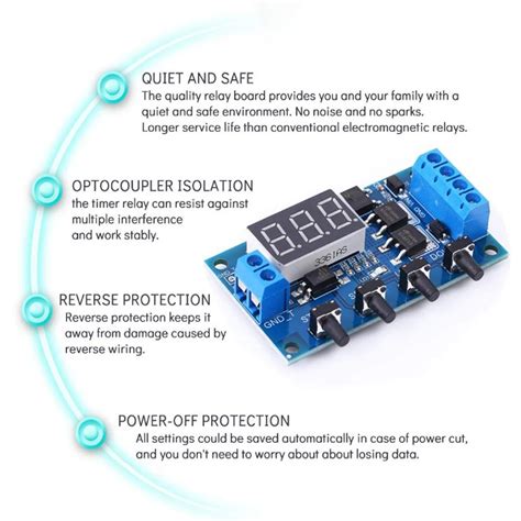 Dc V V Dual Mos Control Cycle Trigger Timer V Delay Relay Module