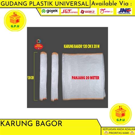 Jual KARUNG BAGOR PLASTIK KARUNG ROL UKURAN 120 CENTIMETER X 20