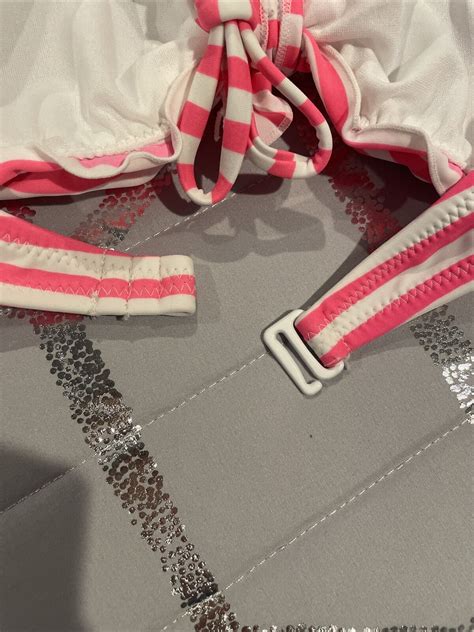 Old Navy Bikini Top Coral White Medium Ebay