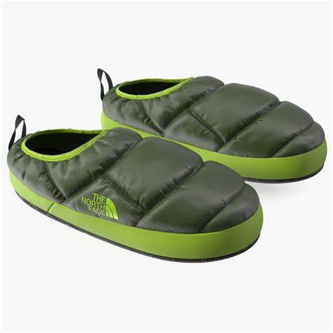 Green North Face Down Slippers model - TurboSquid 2045447