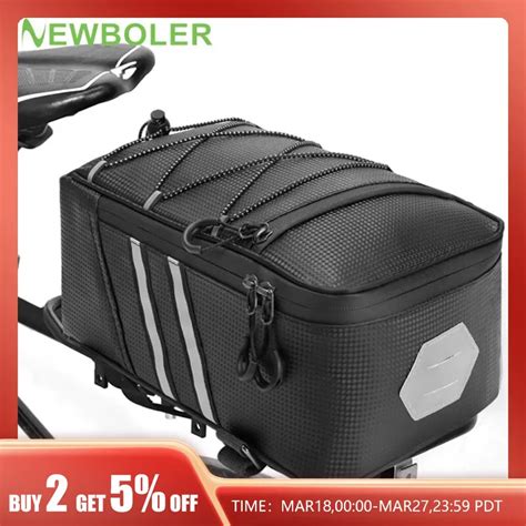 Newboler Bicycle Rear Seat Bag Mtb Bike Rack Bag Trunk Pannier Cycling