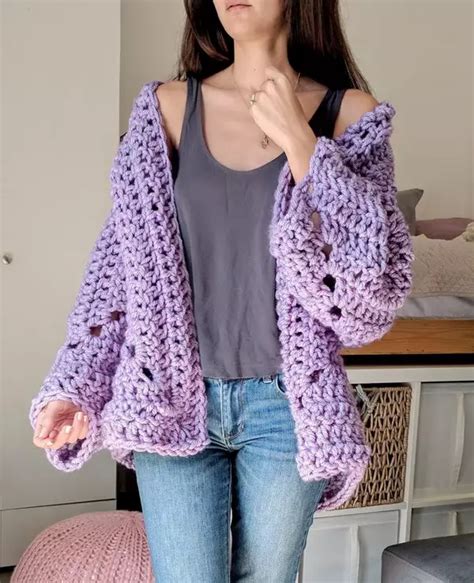 Super Chunky Hexagon Crochet Cardigan Pattern Weave Crochet