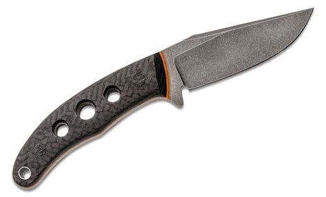 Krein Knives Custom Nomad Fixed Blade Knife 3 25 D2 Acid Washed Clip