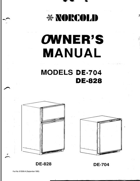 Norcold Service Manuals And Circuit Diagrams