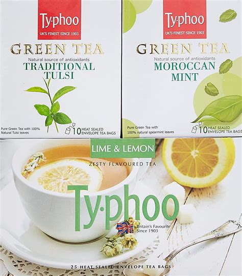 Typhoo Tea Lime And Lemon 25 Tea Bags With Free Traditional Tulsi