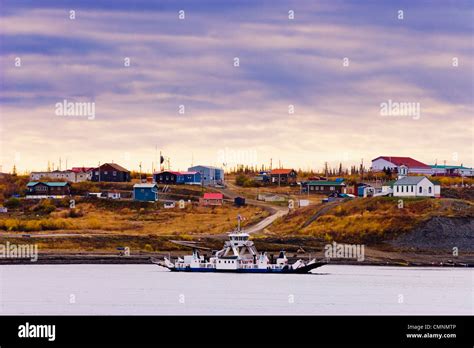 Tsiigehtchic And Ferry Crossing The Mackenzie River Northwest