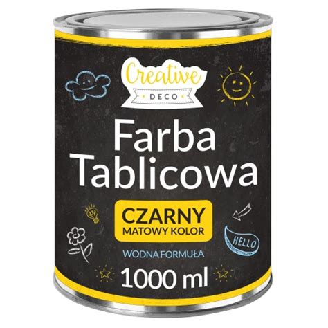 Farba Tablicowa Czarna Do Pisania Kred Do Mebli Cian Drewna Ml