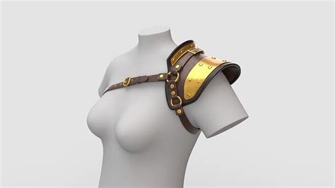 Female Leather Pauldron 3D model | CGTrader