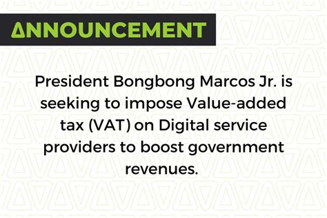 Marcos Eyes Digital Service Tax Easier Tax Compliance