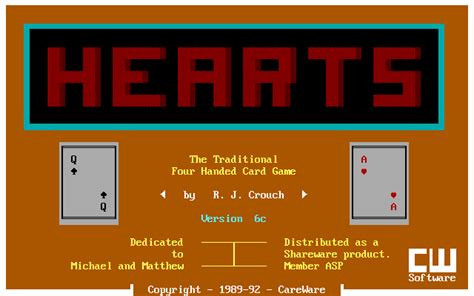 Play Hearts online - PlayDOSGames.com