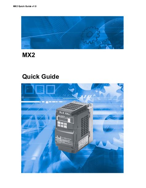 Omron MX2 Quick guide
