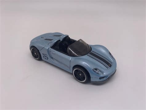 Hot Wheels Porsche 918 Spyder Concept Pearl Light Blue HW Exotics Perfect Birthday Gift