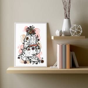 Body Positive Print Floral Nude Curvy Woman Art Woman Line Drawing Curvy Girl Line Art