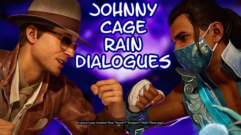 Johnny Cage V Rain Dialogues Mortal Kombat 1 Youtube