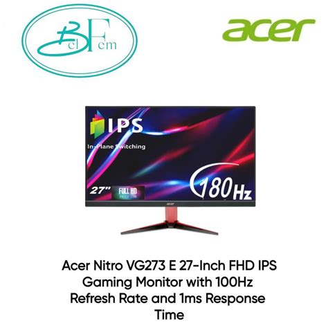 Acer Nitro Vg E Inch Fhd Ips Gaming Monitor With Hz Refresh