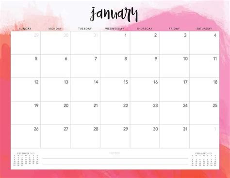 Blank Monthly Calendar Printable Free Without Downloading - Template ...