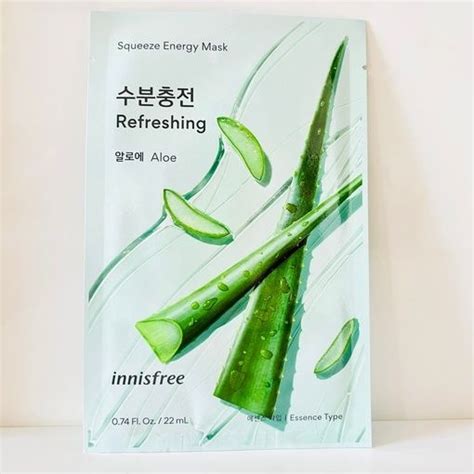 Innisfree Успокаивающая тканевая маска для лица Squeeze Energy Mask ...