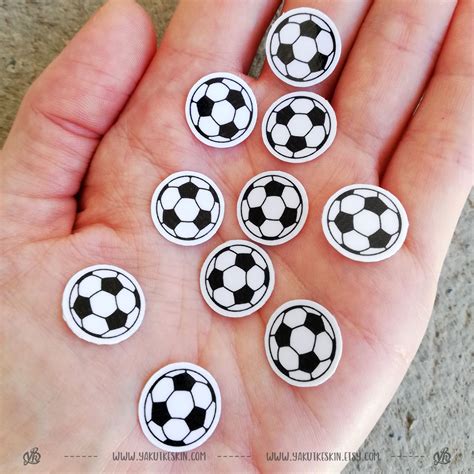 10 Mini Football Stickers Pack Soccer Decals Waterproof Etsy In 2021 Mini Footballs Bottle