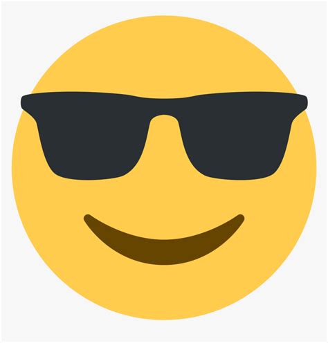 Emoticon Wearing Sunglasses Sticker, Smiley Emoticon Emoji,, 53% OFF