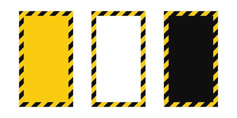 Premium Vector Warning Frame With Yellow And Black Diagonal Stripes