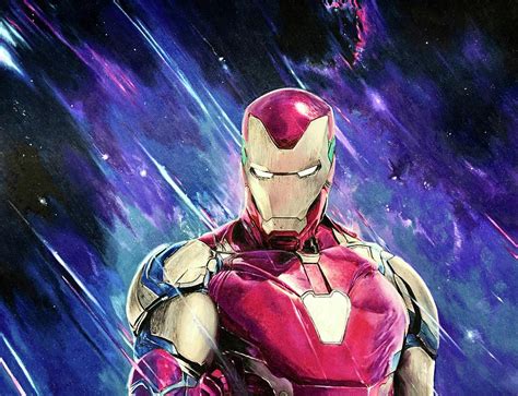 Iron Man End Game Drawing By Mattia Carraro