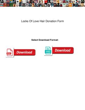 Fillable Online Locks Of Love Hair Donation Form Beginner Locks Of