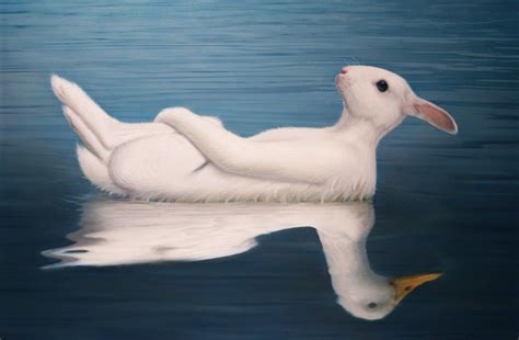 Rabbit Duck On Pond Tim Obrien Illustration Duck Or Rabbit