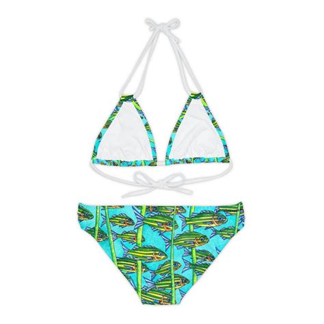 Strappy Bikini Set Running With The Tide Carroll Swayze Art
