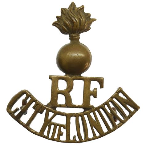 Royal Fusiliers City Of London Grenade R F CITY Of LONDON Shoulder Title