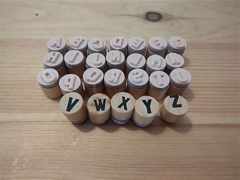 Tampons Alphabet Upcycling Crea