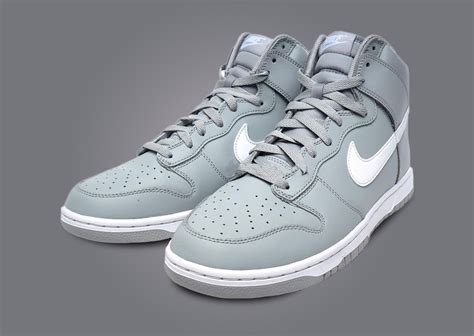 Wolf Grey Leather Wraps Around This Nike Dunk High - Sneaker News