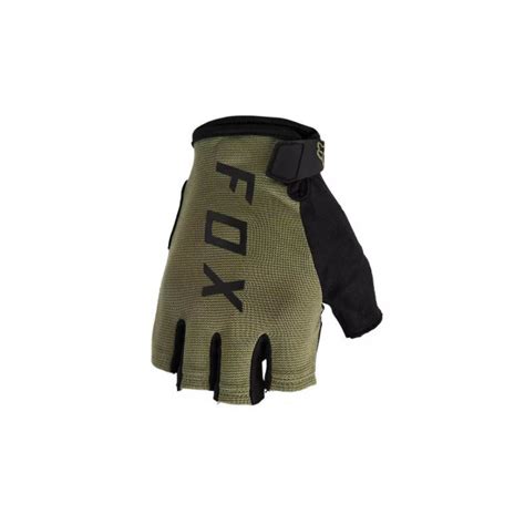 Gants Courts Vtt Fox Ranger Gel Vert Kaki D Cor Noir