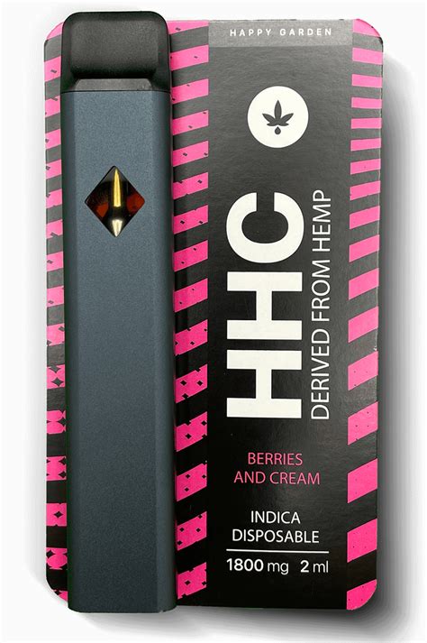 Vape HHC 2 Ml 1800 MG BERRIES AND CREAM Happy Garden