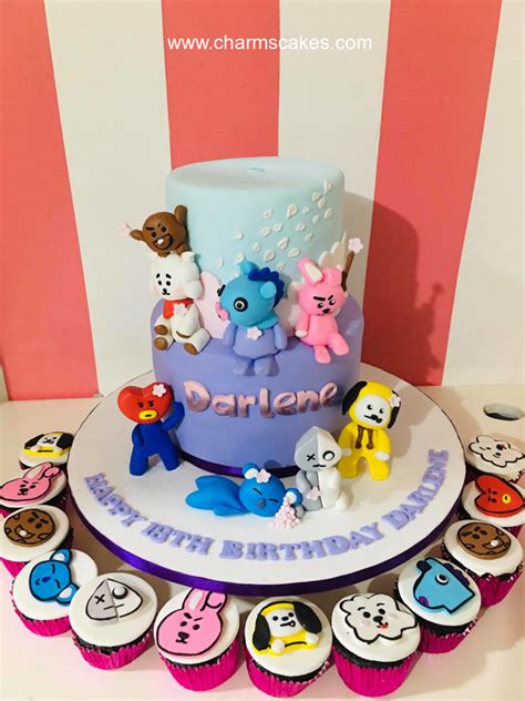 Charms Cakes Bt21 Darlene Custom Cake