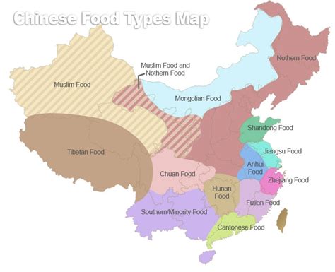 Map of Food in China