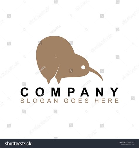 Kiwi Bird Animal Template Logo Vector Stock Vector (Royalty Free) 1748667653 | Shutterstock