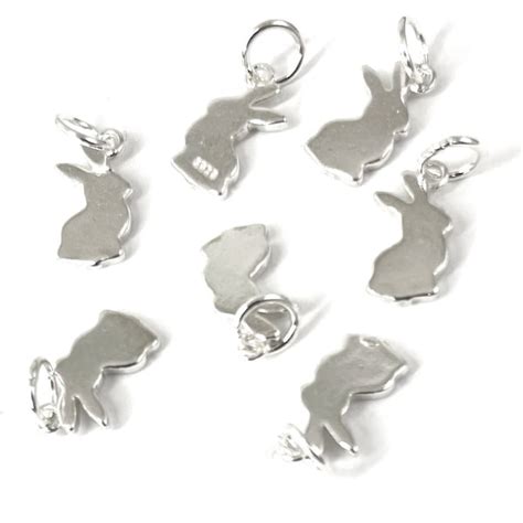 Sterling Silver Rabbit Charm Etsy