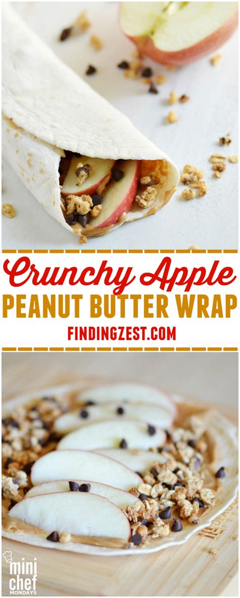 Crunchy Apple Peanut Butter Wrap Finding Zest