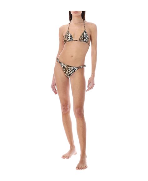 Reina Olga Leopard Scrunchie Bikini Set Italist