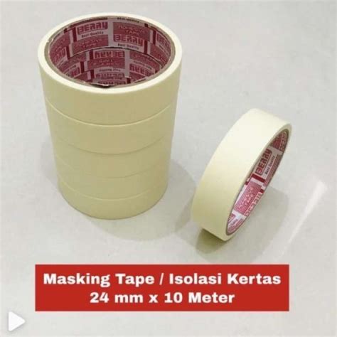 Jual Lakban Isolasi Kertas Masking Tape Berry Inch Mm X Meter