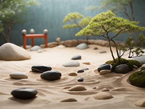 Premium AI Image A Serene And Calming Minimalist Background Featuring