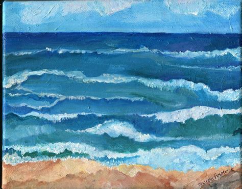 Aruba Painting Aruba Seascape Painting Ocean Art Horizontal 10 X 8