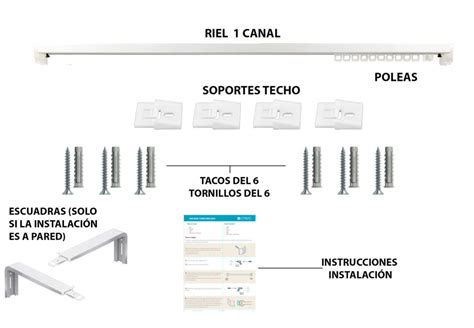 Cómo montar riel de cortinas de un canal en el techo y en la pared