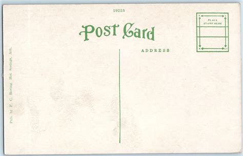 C S Hot Springs AK Hale Baths Pub Litho Photo Unposted By FC Boving Ark A United States