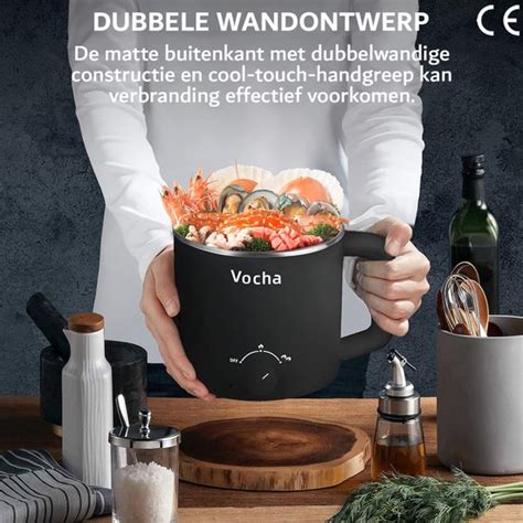 Elektrische Kookpan 1 6 L Draagbare Hot Pot Pan Voor Snelle Pasta Soep Ramen Bol