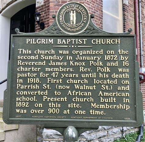 Pilgrim Baptist Church Historical Marker