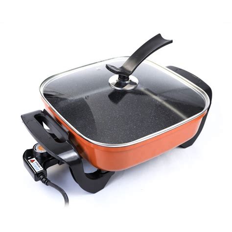 W Nonstick Instant Multipurpose L Frying Pan Electric Cooking Hot Pot With Glass Lid