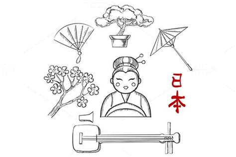 Japanese travel and culture sketch | Japanese drawings, Japanese travel ...